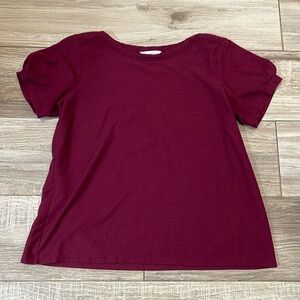 Maroon Textured Ladies Shirt